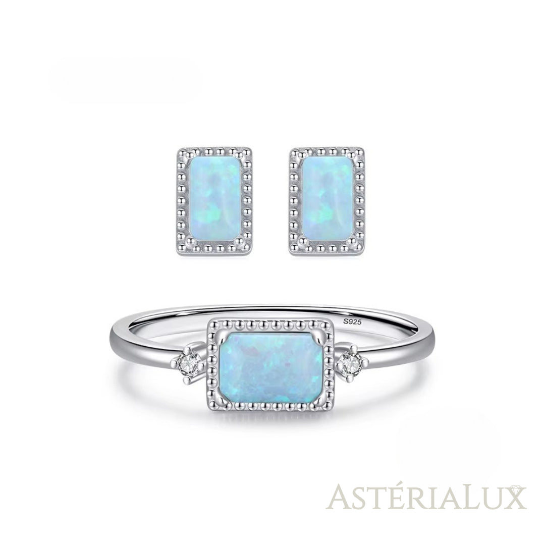 Conjunto de Jóias com Opala - Luxo e Elegância em Prata 925