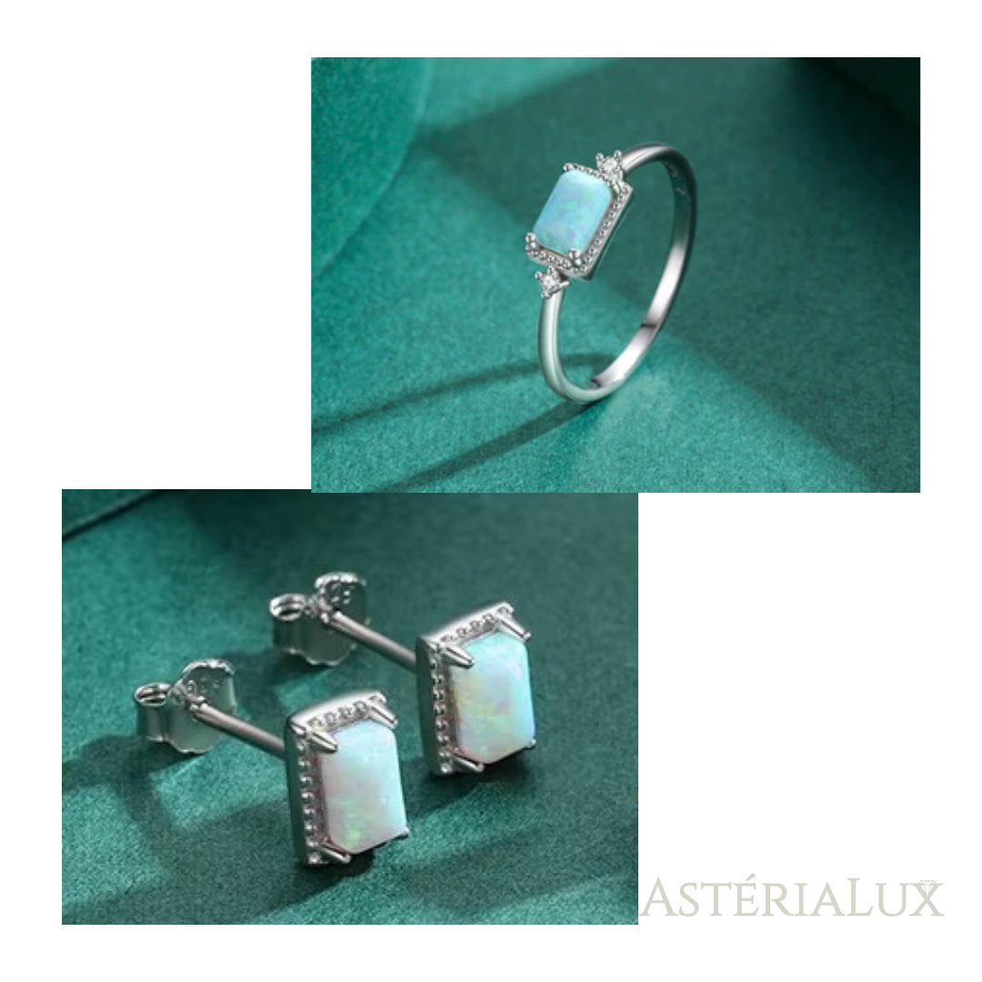 Conjunto de Jóias com Opala - Luxo e Elegância em Prata 925