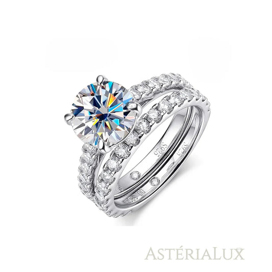 Anel de Noivado Moissanite 5.28ct em Prata 925