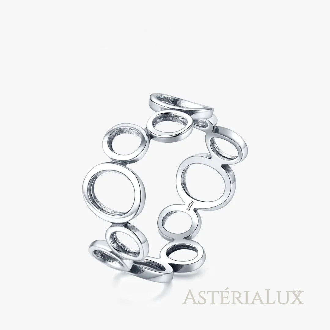 Anel Eternity Design Irregular Prata 925