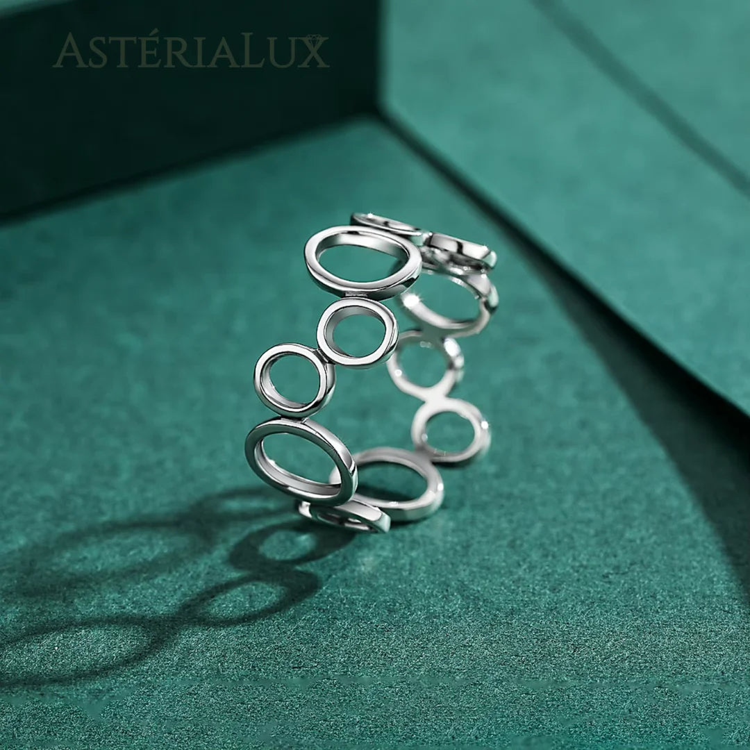 Anel Eternity Design Irregular Prata 925