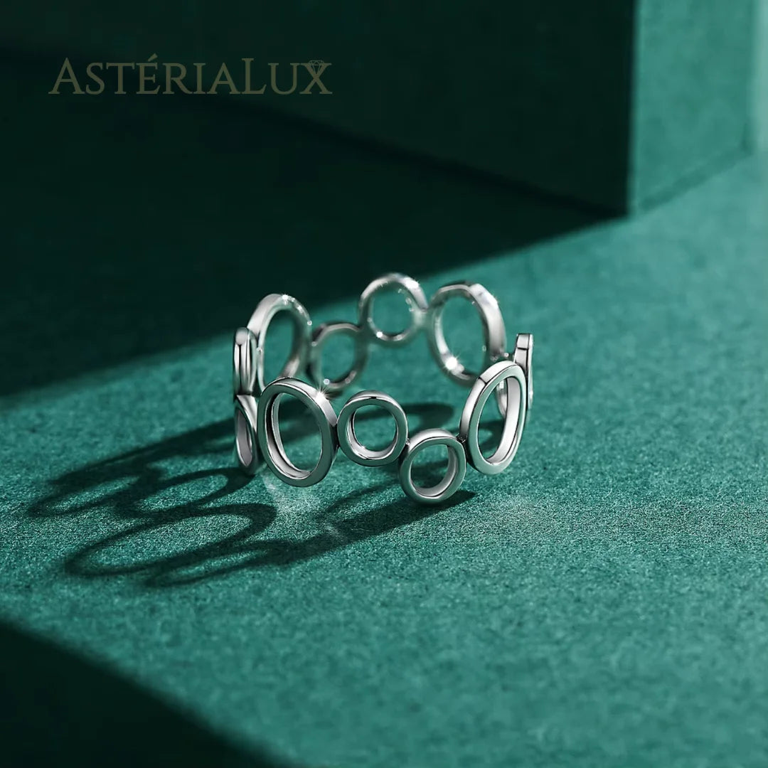 Anel Eternity Design Irregular Prata 925