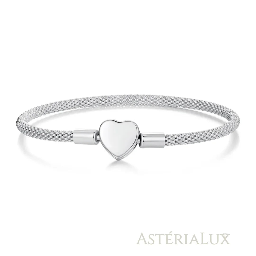 Pulseira Charme Coração em Prata 925