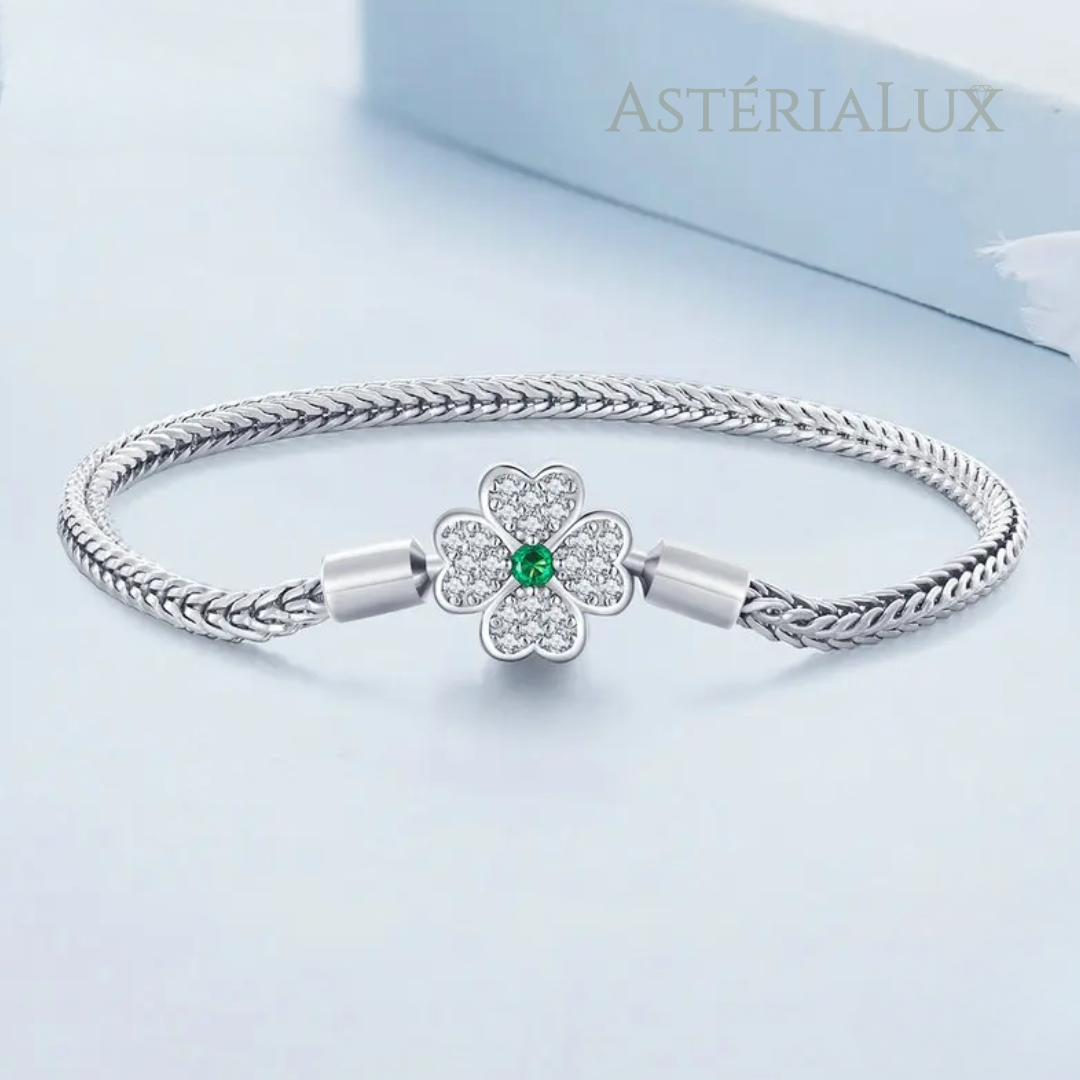 Pulseira de Prata 925 com Fecho Rosa e Zircão