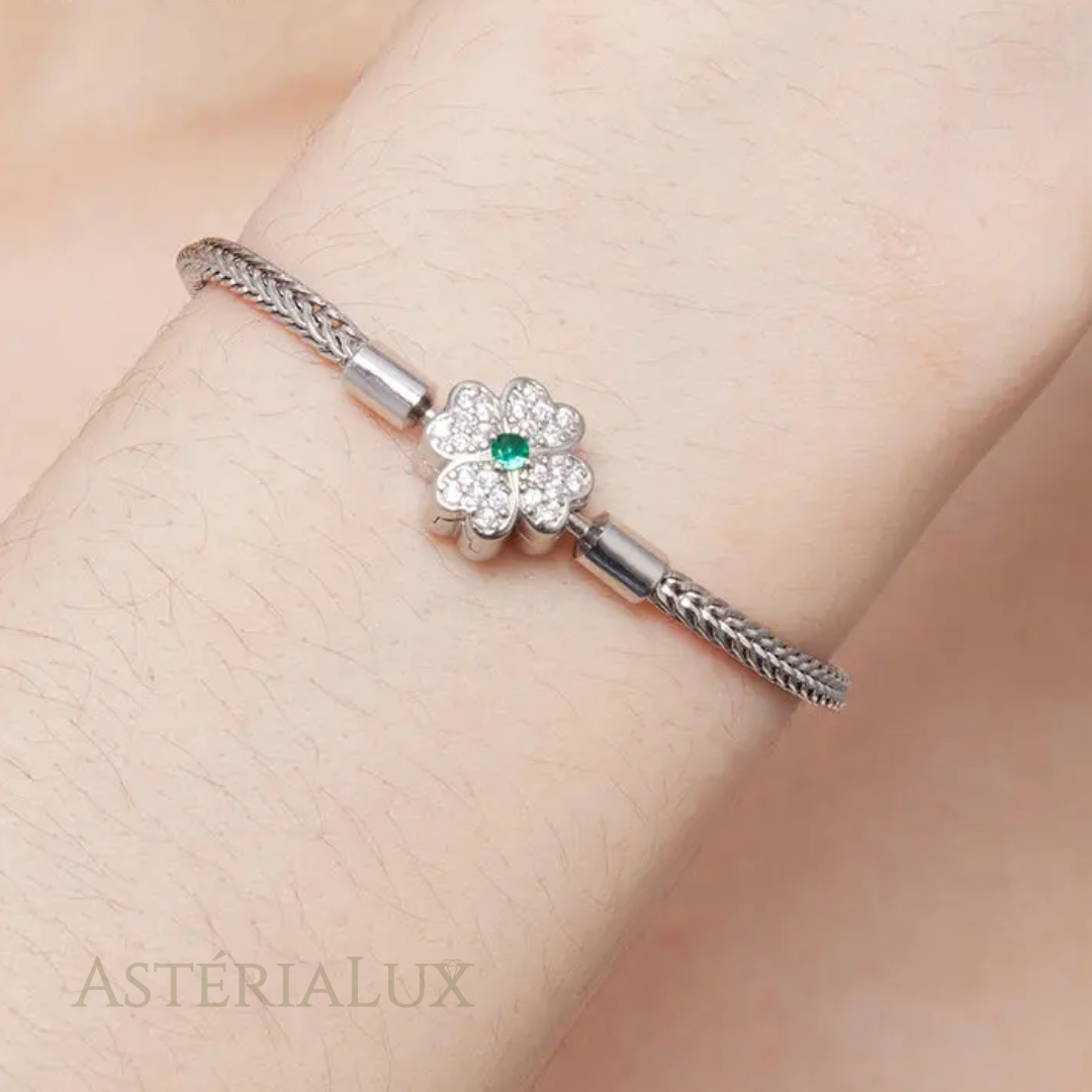 Pulseira de Prata 925 com Fecho Rosa e Zircão