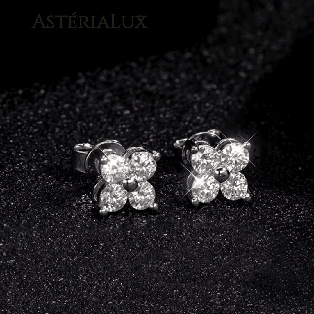 Brincos Moissanite Luxo em Prata 925