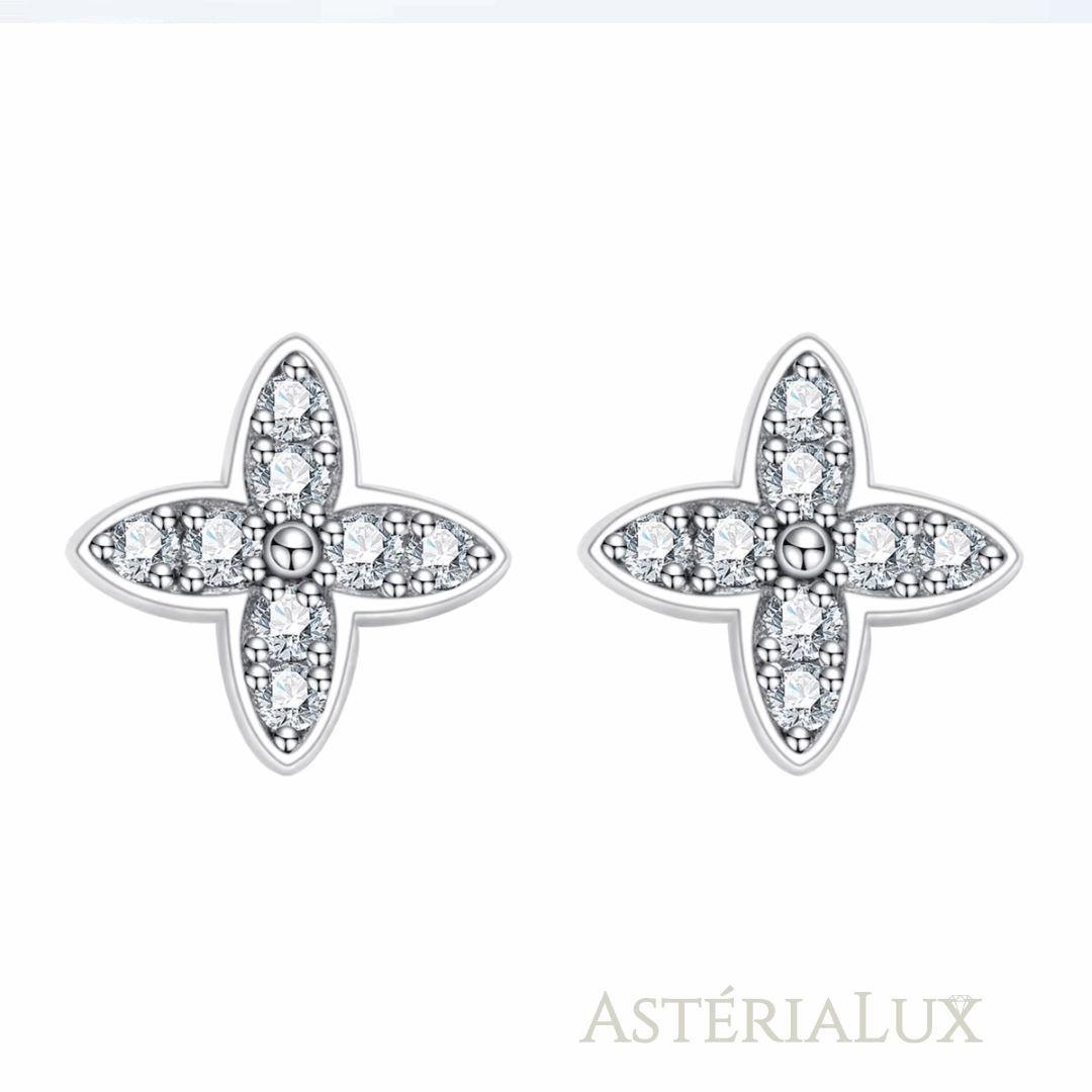 Brincos Cruz Moissanite em Prata 925