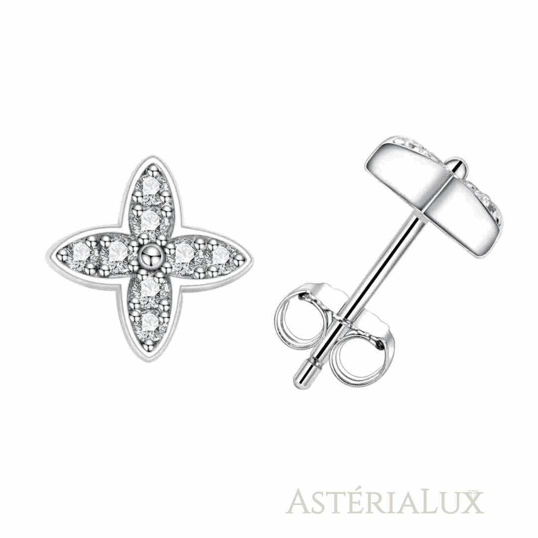 Brincos Cruz Moissanite em Prata 925