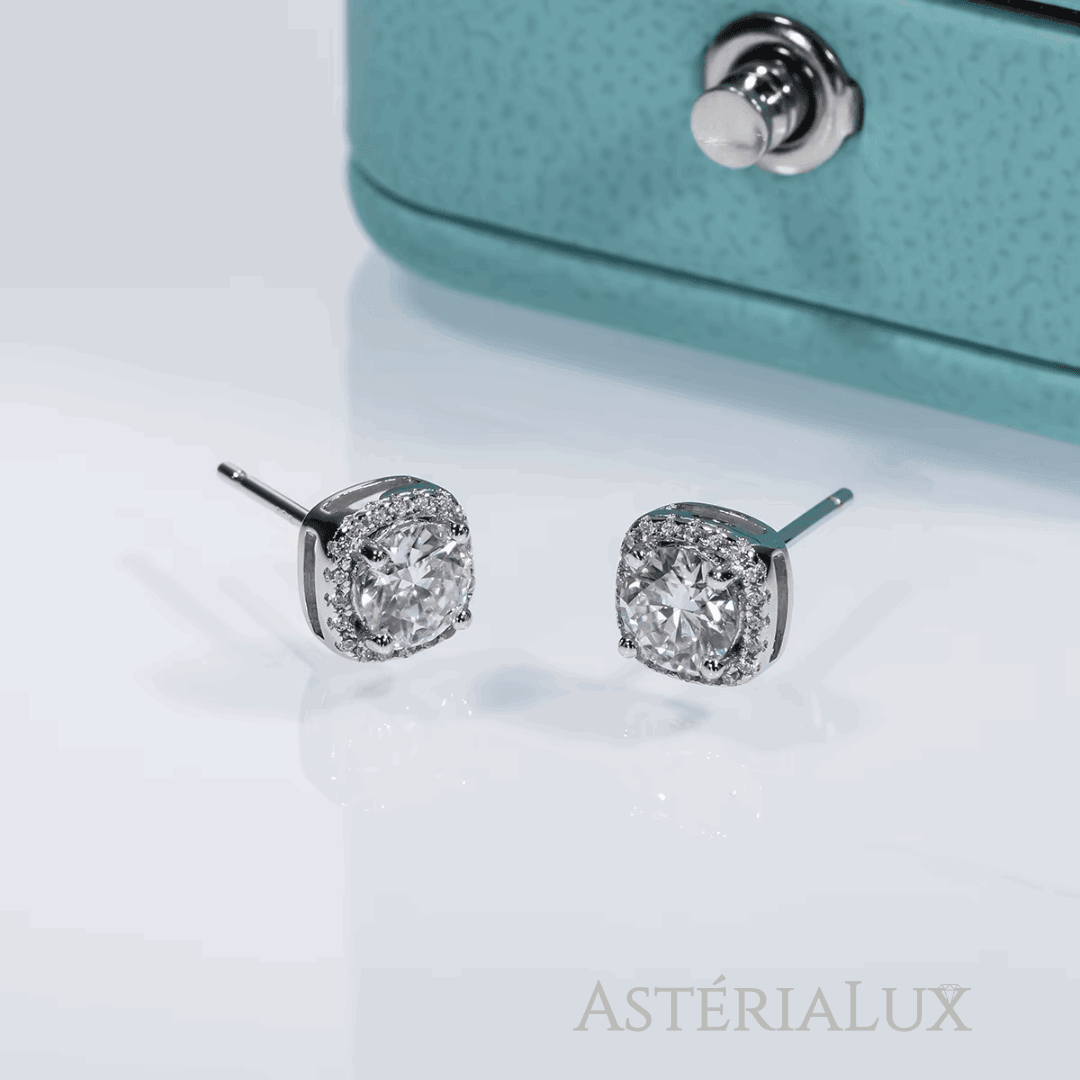 Brincos Moissanite D em Prata 925