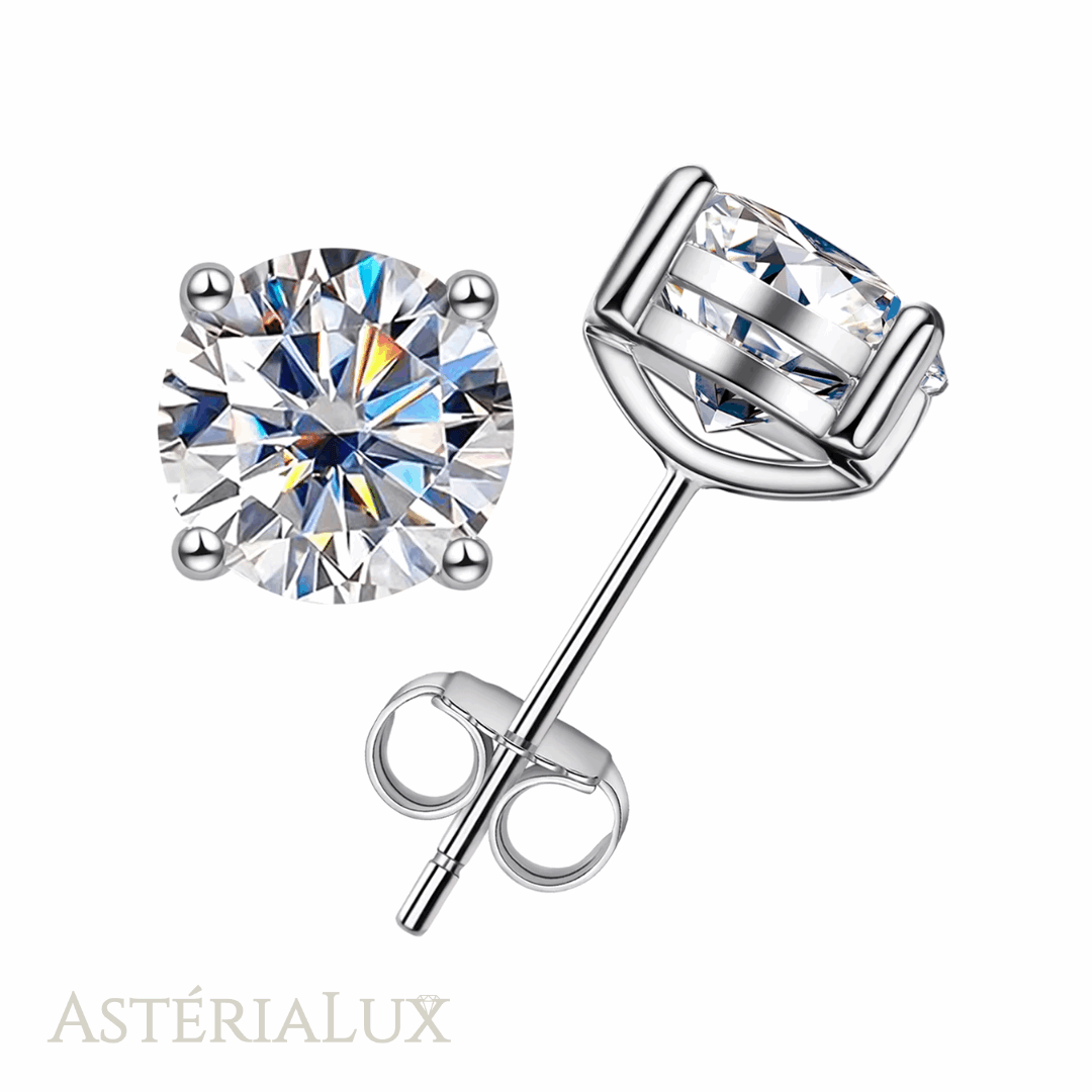 Brincos de Moissanite 2ct em Prata 925