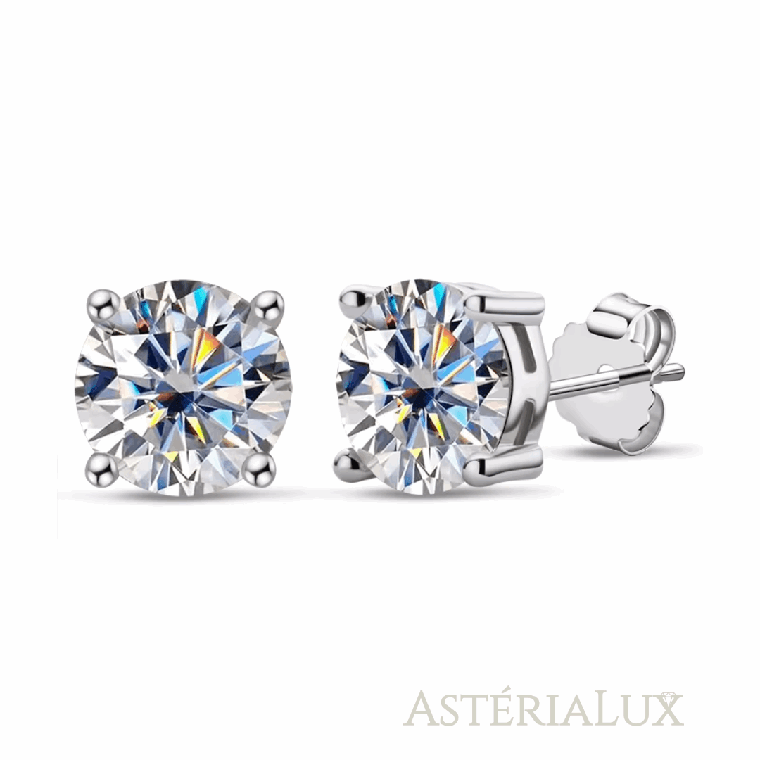 Brincos de Moissanite 2ct em Prata 925