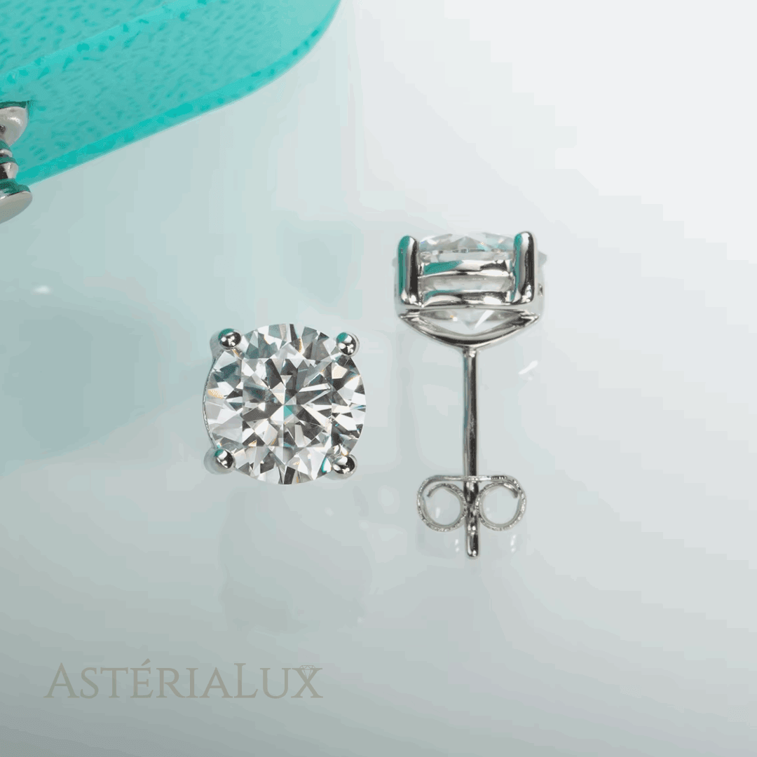 Brincos de Moissanite 2ct em Prata 925