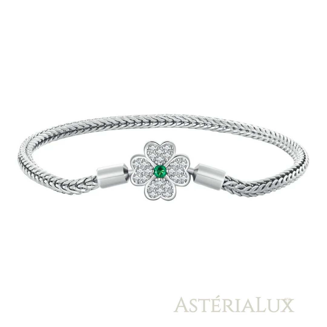 Pulseira de Prata 925 com Fecho Rosa e Zircão