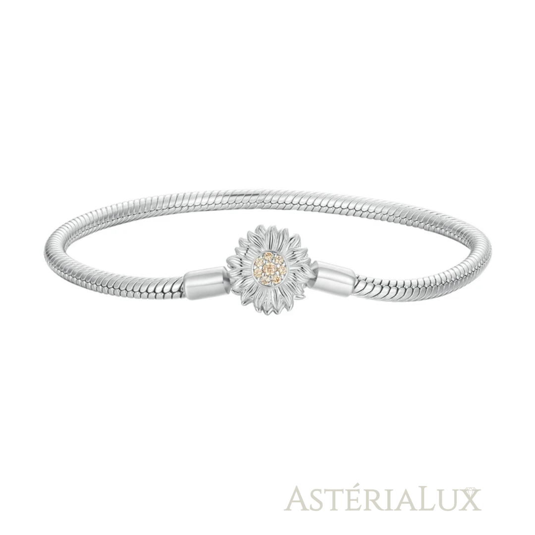 Pulseira de Prata 925 com Fecho Rosa e Zircão