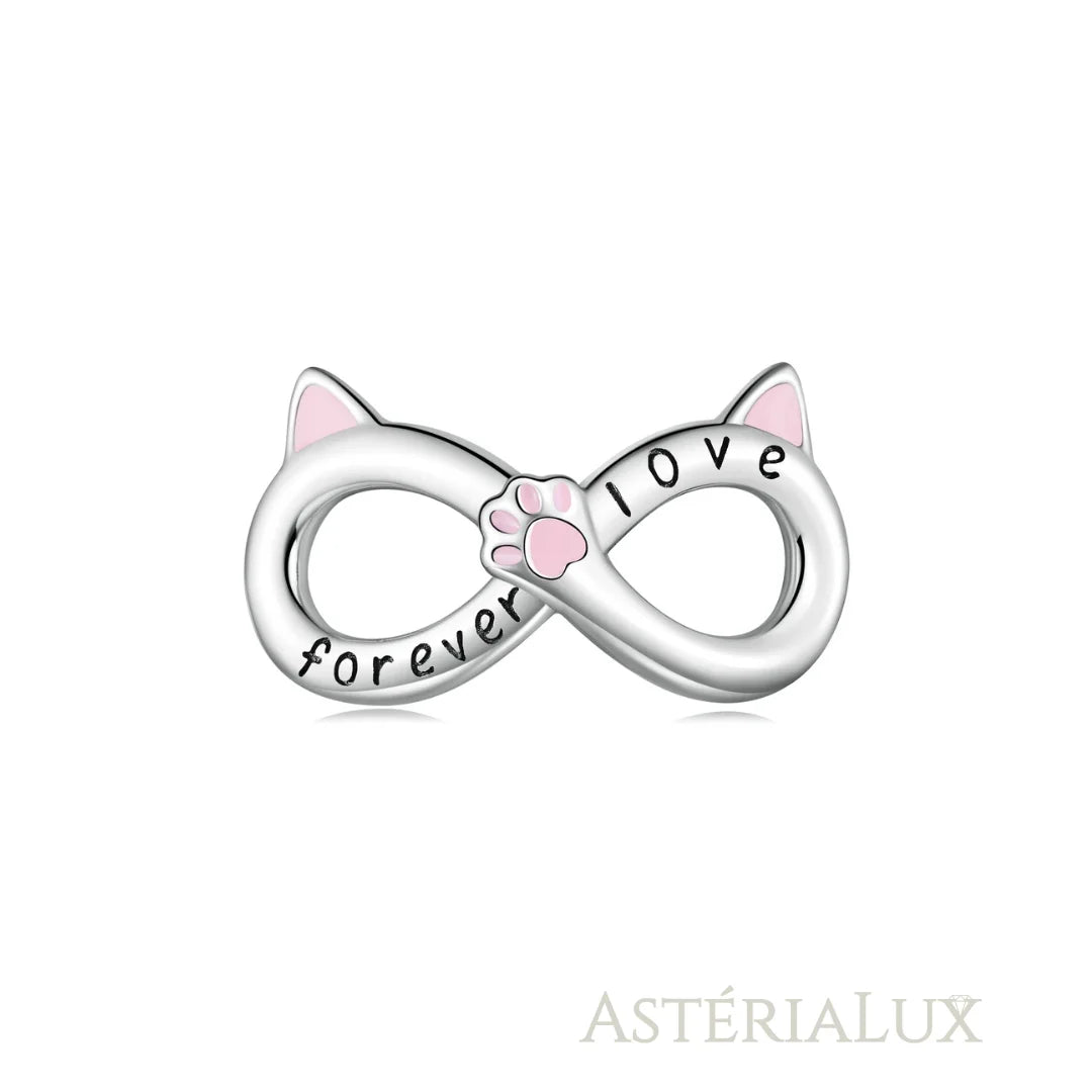 Berloque Mãe de Pet de Prata 925 e Zircão Rosa