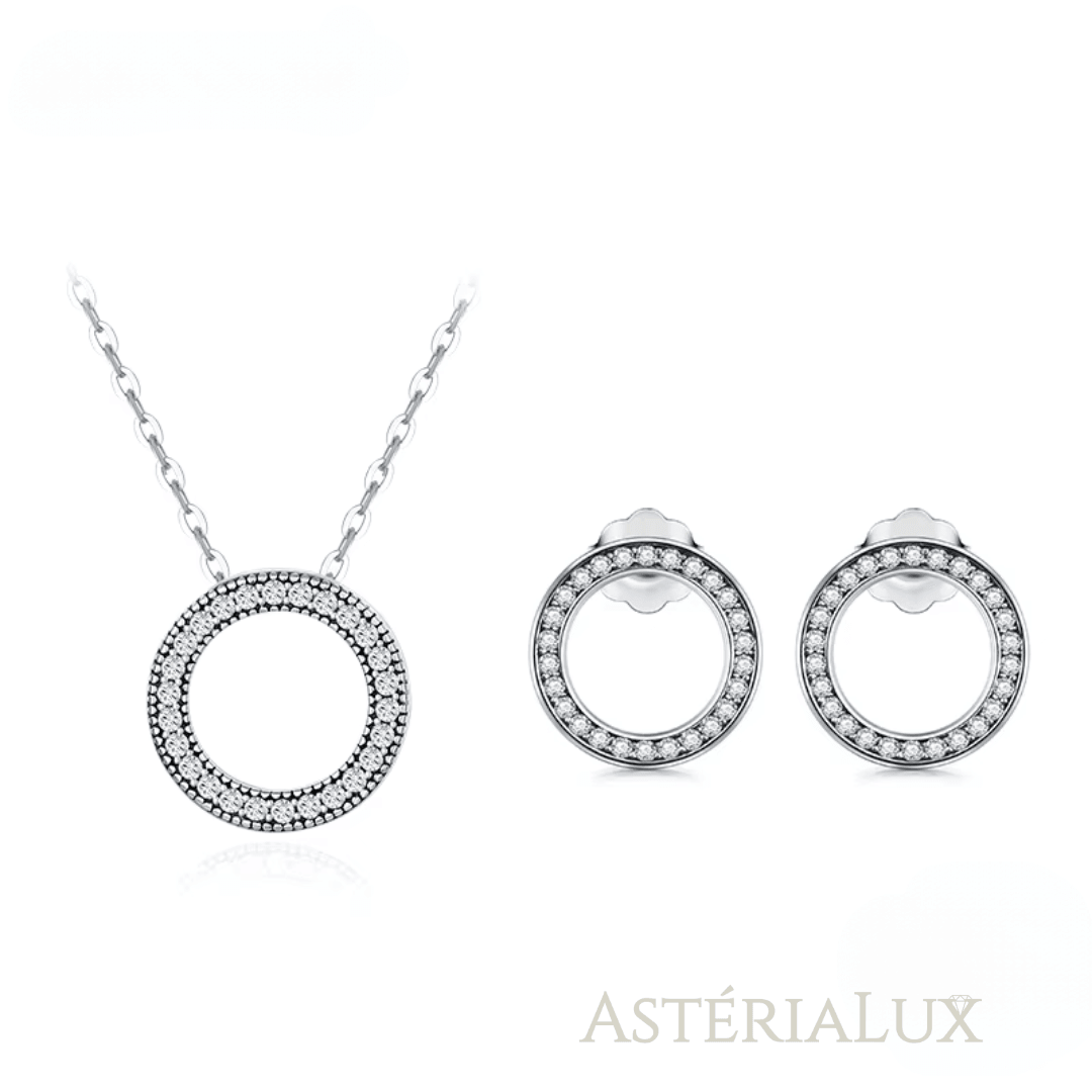 Conjunto de Jóias com Zircão em Prata 925