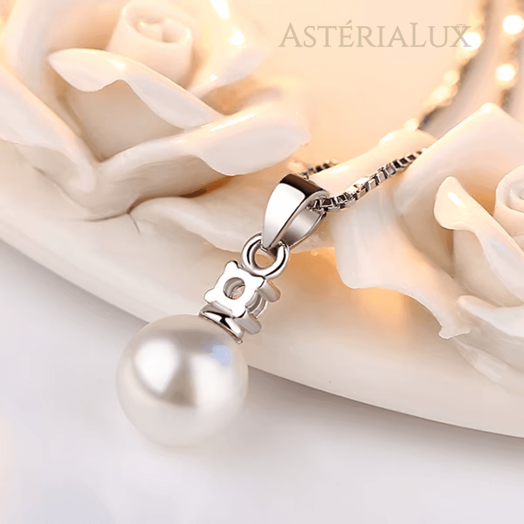 Conjunto de Joias de Pérolas e Cristais em Prata 925