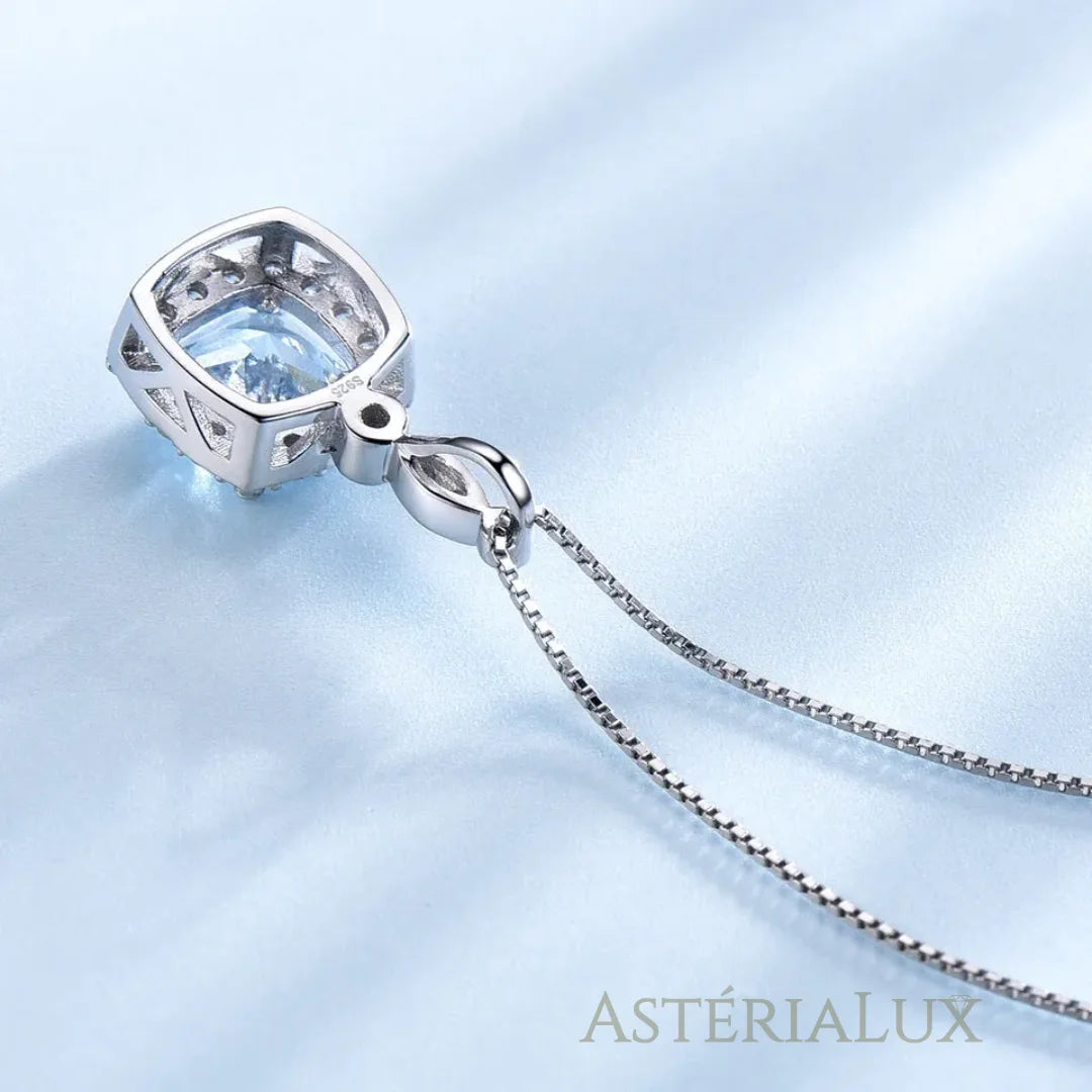 Conjunto de Joias com Topázio Azul e Prata 925