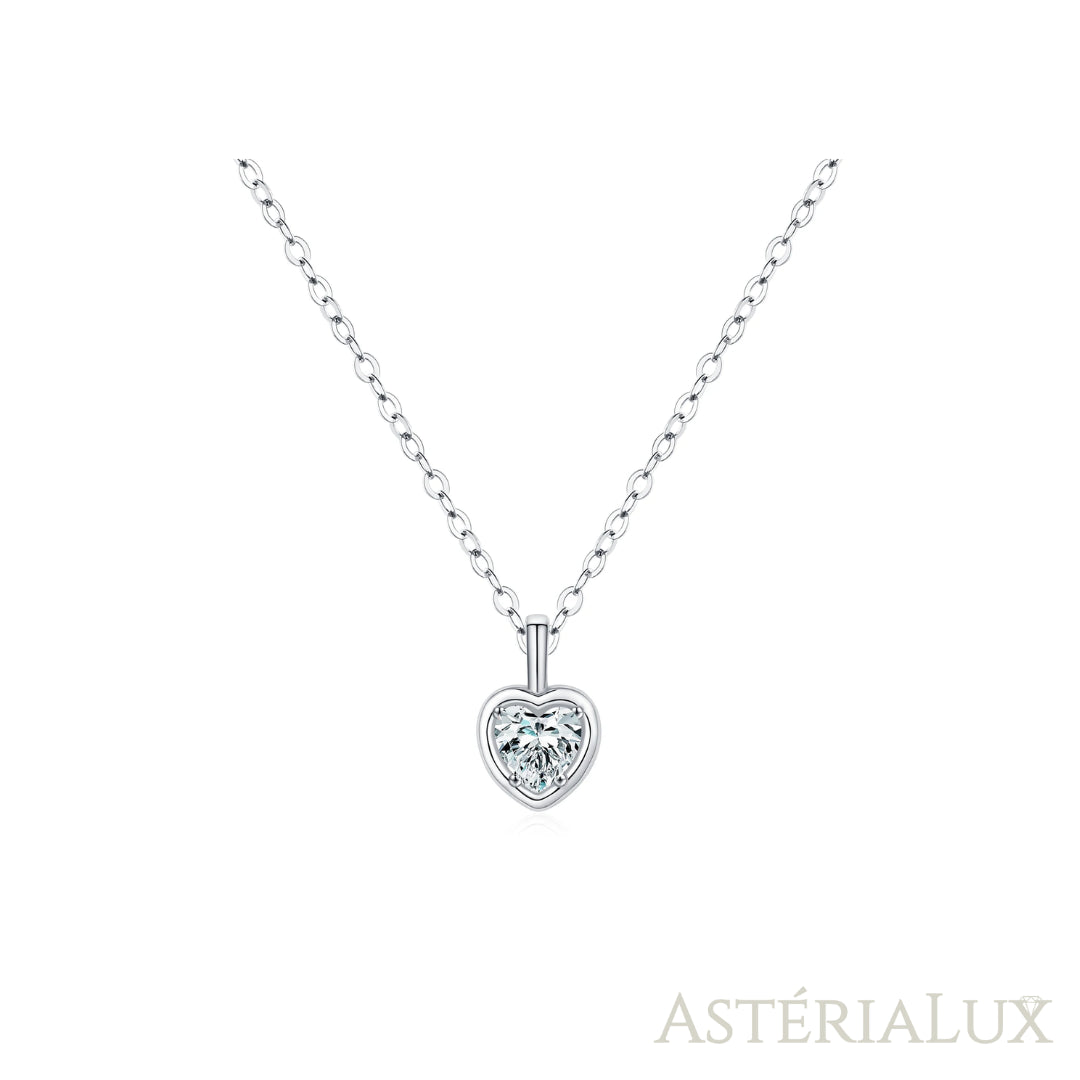 Colar Coração Zircônia em Prata 925