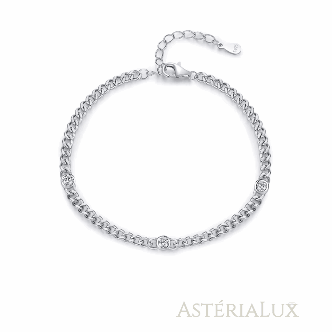 Pulseira Infinity Moissanite em Prata 925