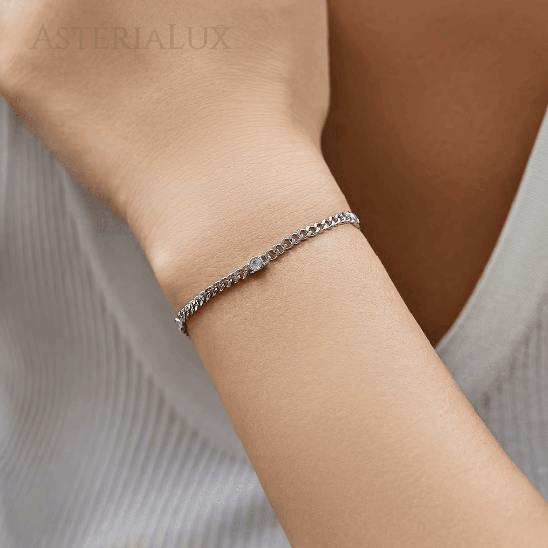 Pulseira Infinity Moissanite em Prata 925