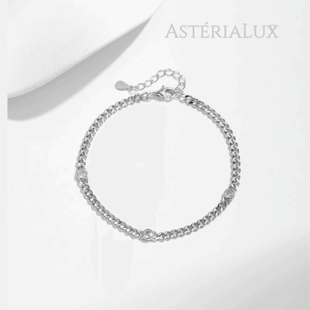 Pulseira Infinity Moissanite em Prata 925