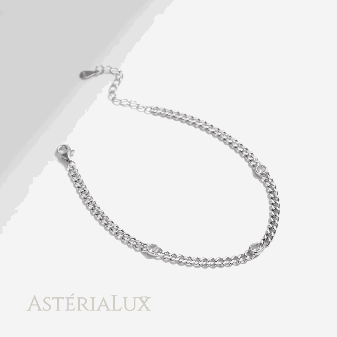 Pulseira Infinity Moissanite em Prata 925