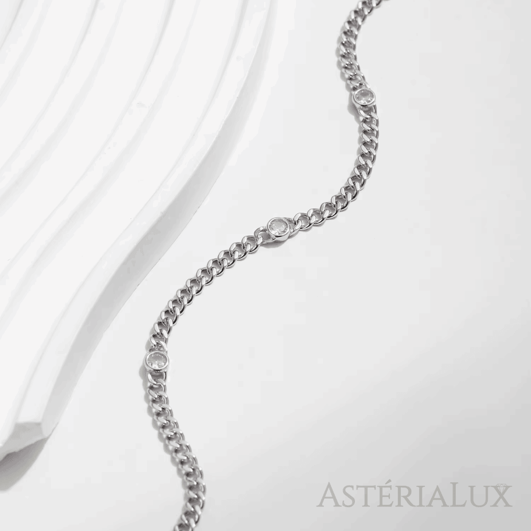Pulseira Infinity Moissanite em Prata 925