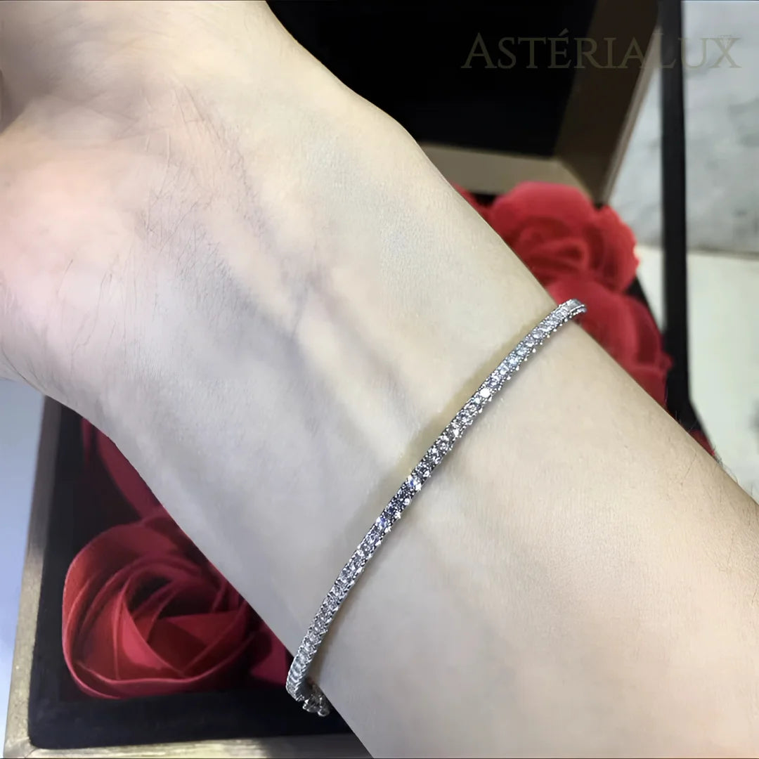 Pulseira Luxuosa com Zircônia em Prata 925