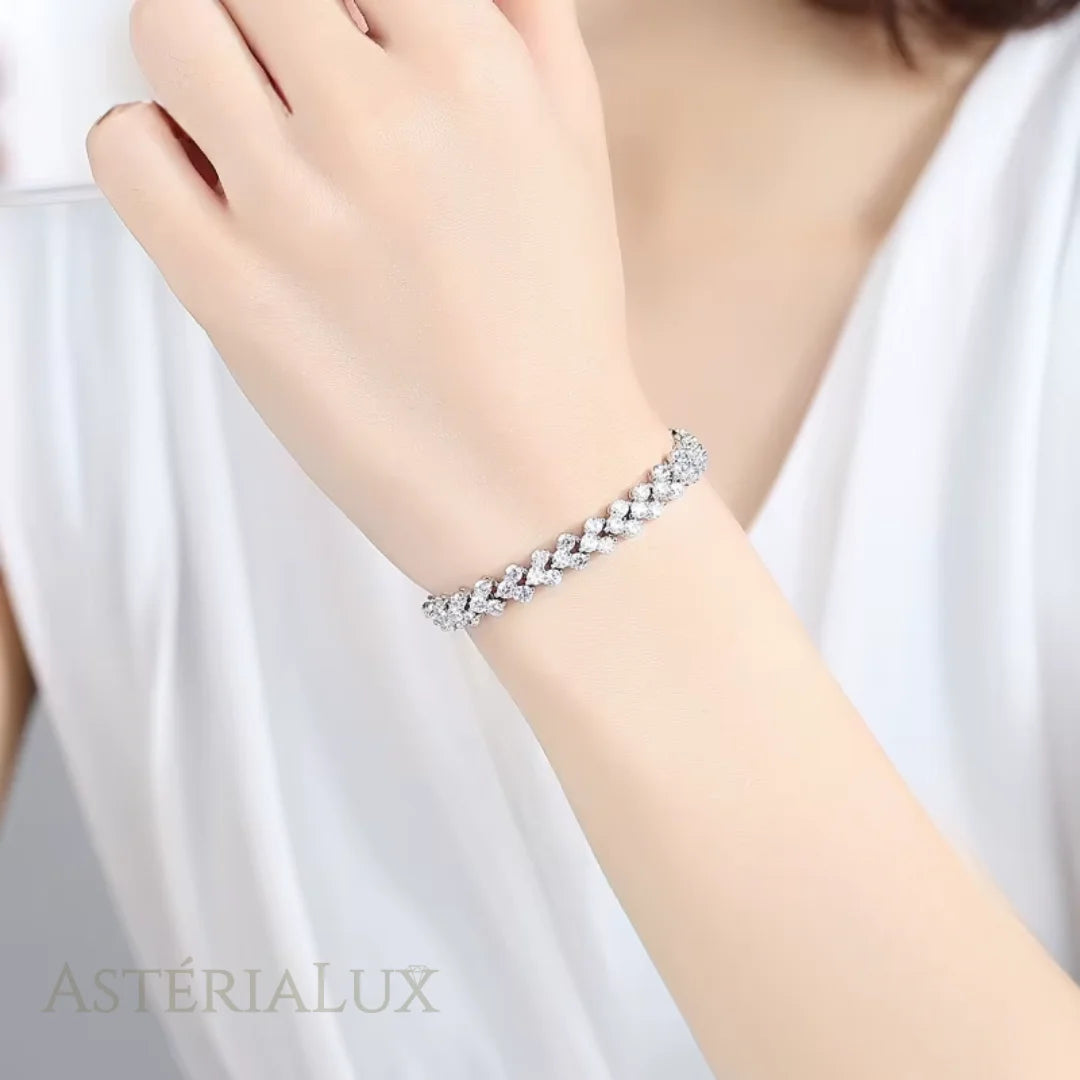Pulseira Elegante com Zircônia de Prata 925