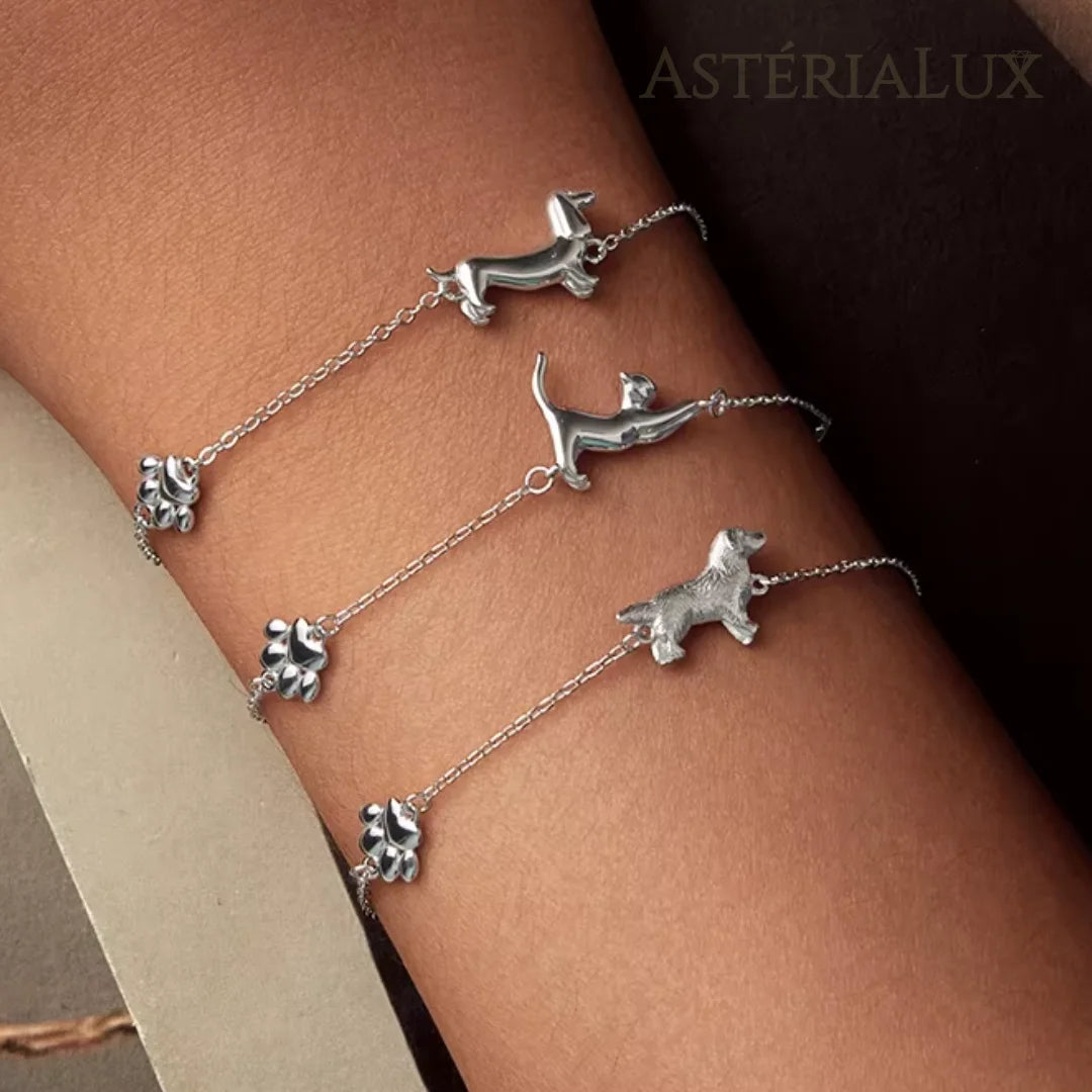 Pulseira Charme Pet Elegante Prata 925