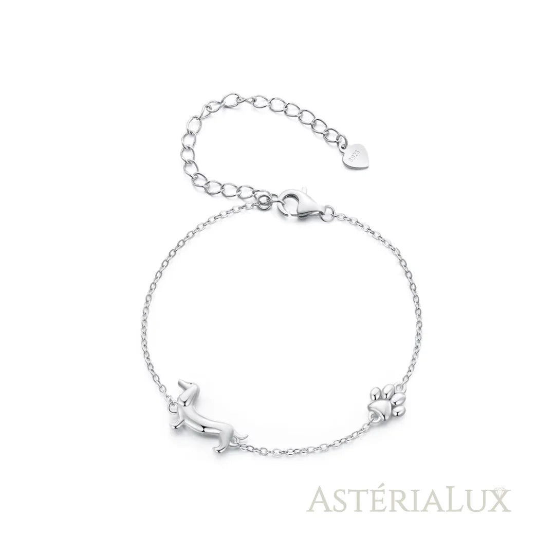 Pulseira Charme Pet Elegante Prata 925