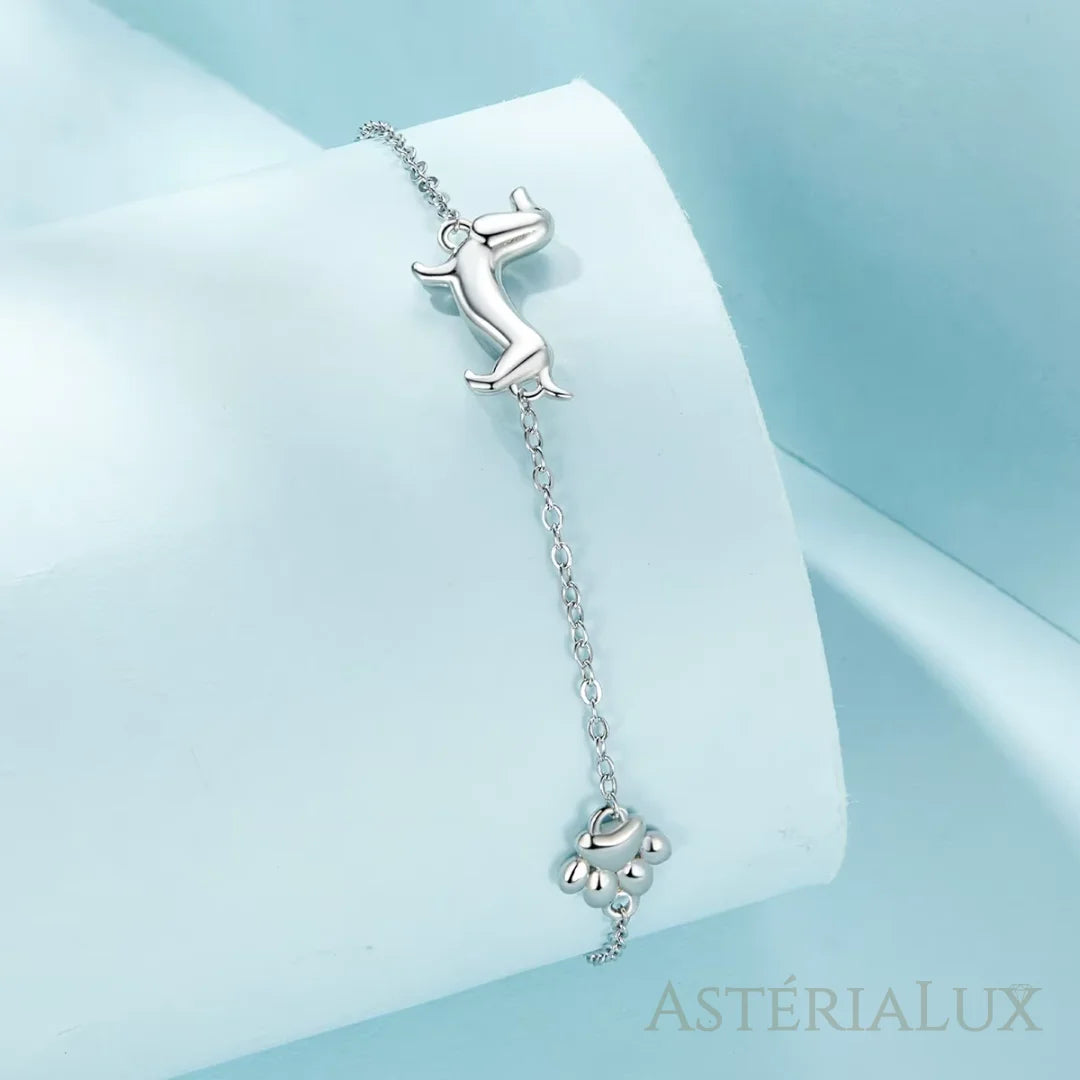 Pulseira Charme Pet Elegante Prata 925