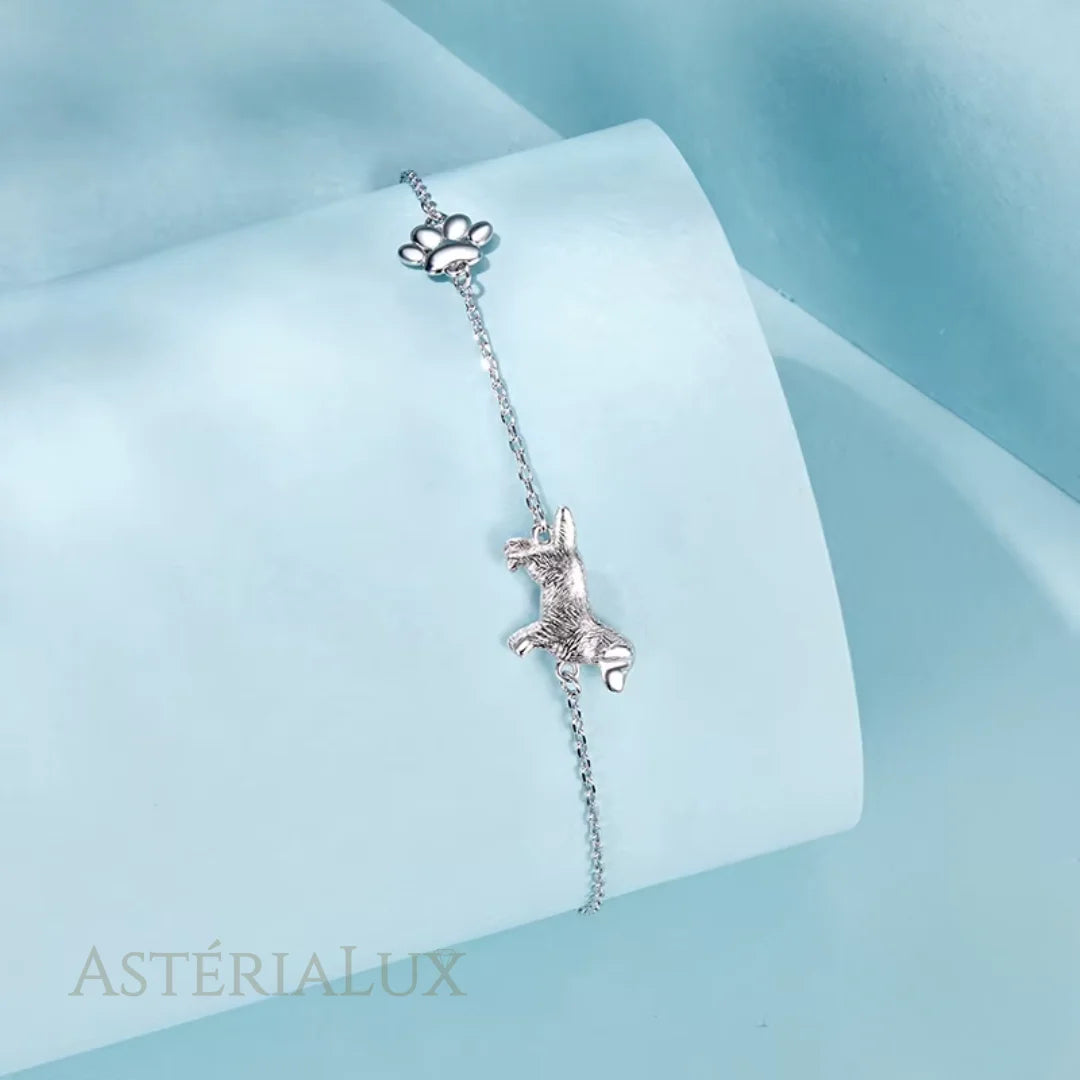 Pulseira Charme Pet Elegante Prata 925