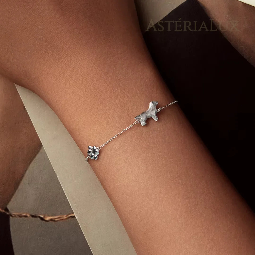 Pulseira Charme Pet Elegante Prata 925