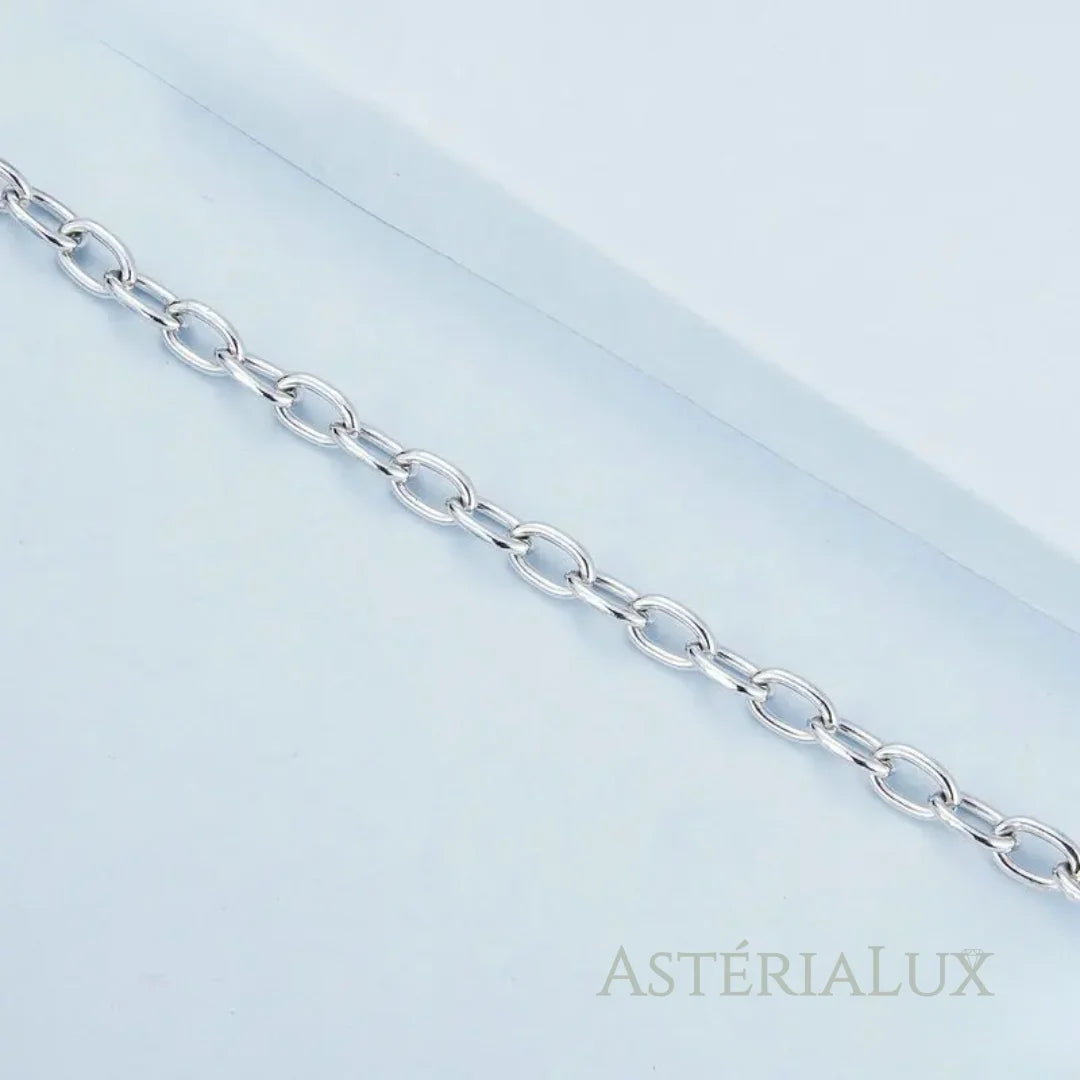Pulseira Meus Corações em Prata 925 com Banho de Ouro Branco