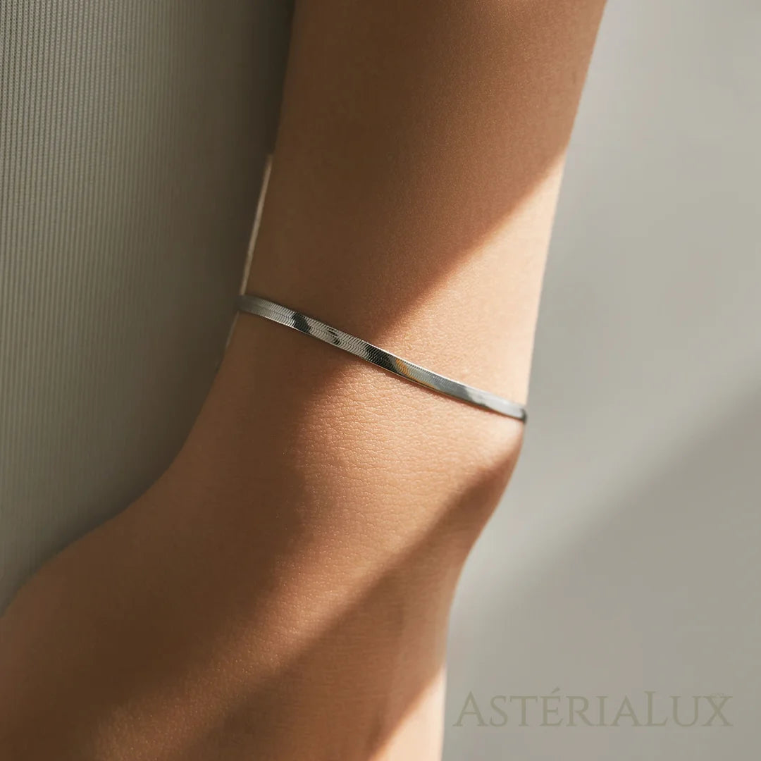 Pulseira Geométrica Minimalista de Prata 925