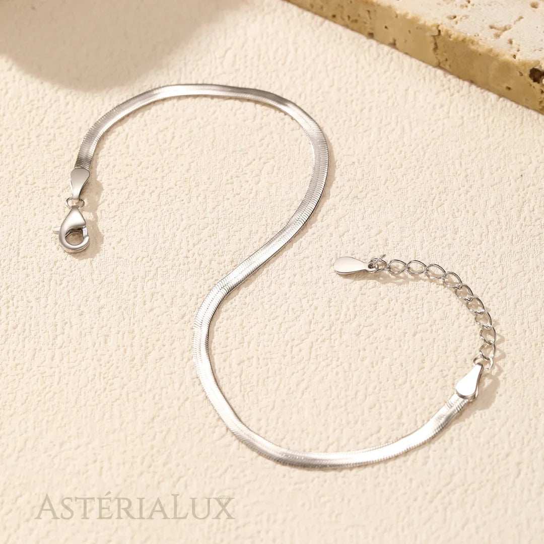 Pulseira Geométrica Minimalista de Prata 925