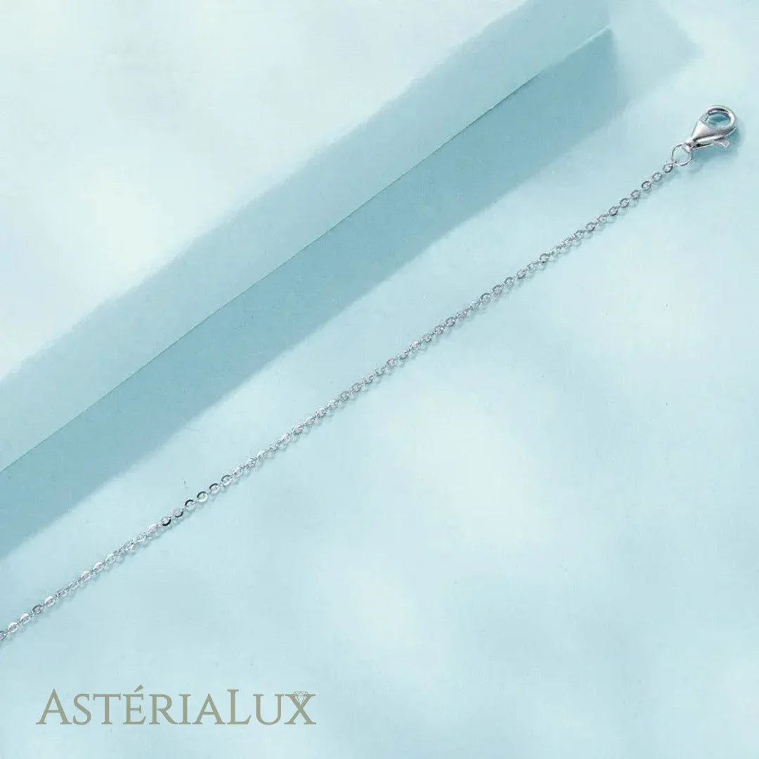 Tornozeleira Espumante Elegância Minimalista de Prata 925