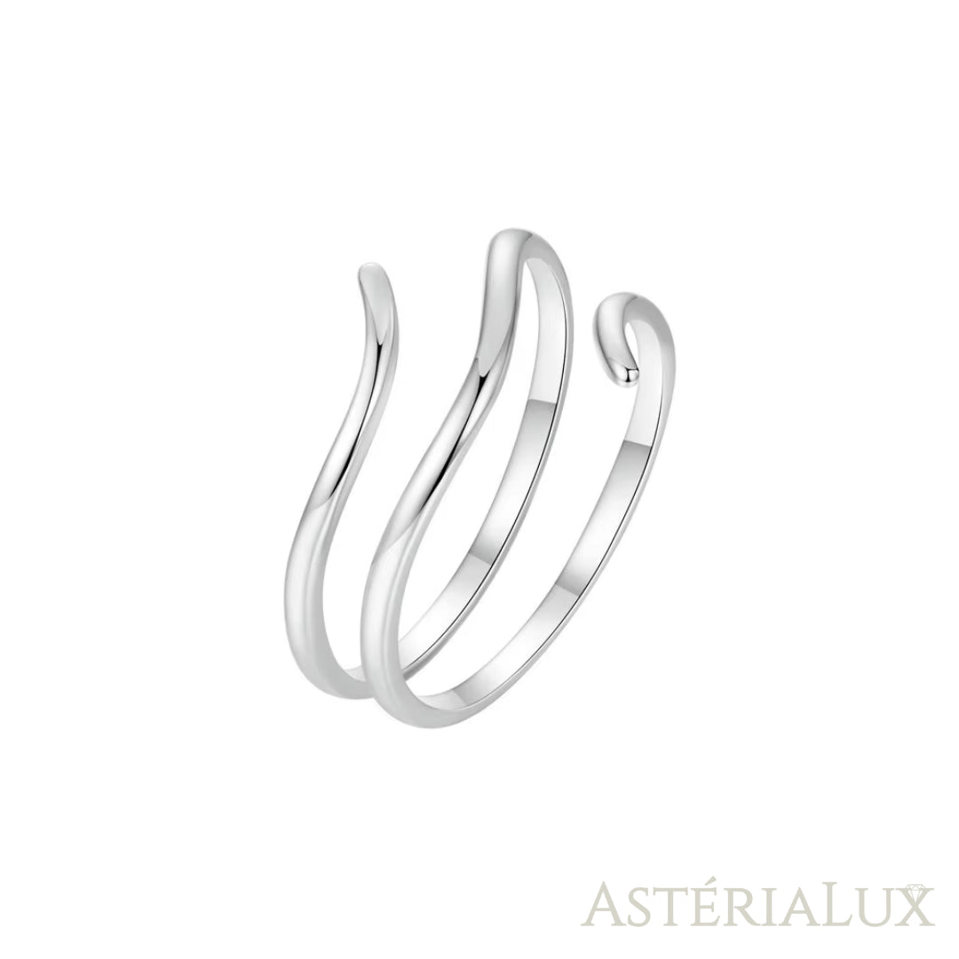 Anel Multicamadas Elegância Minimalista em Prata 925