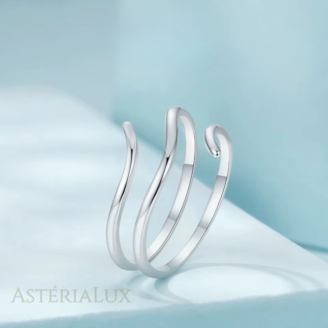 Anel Multicamadas Elegância Minimalista em Prata 925