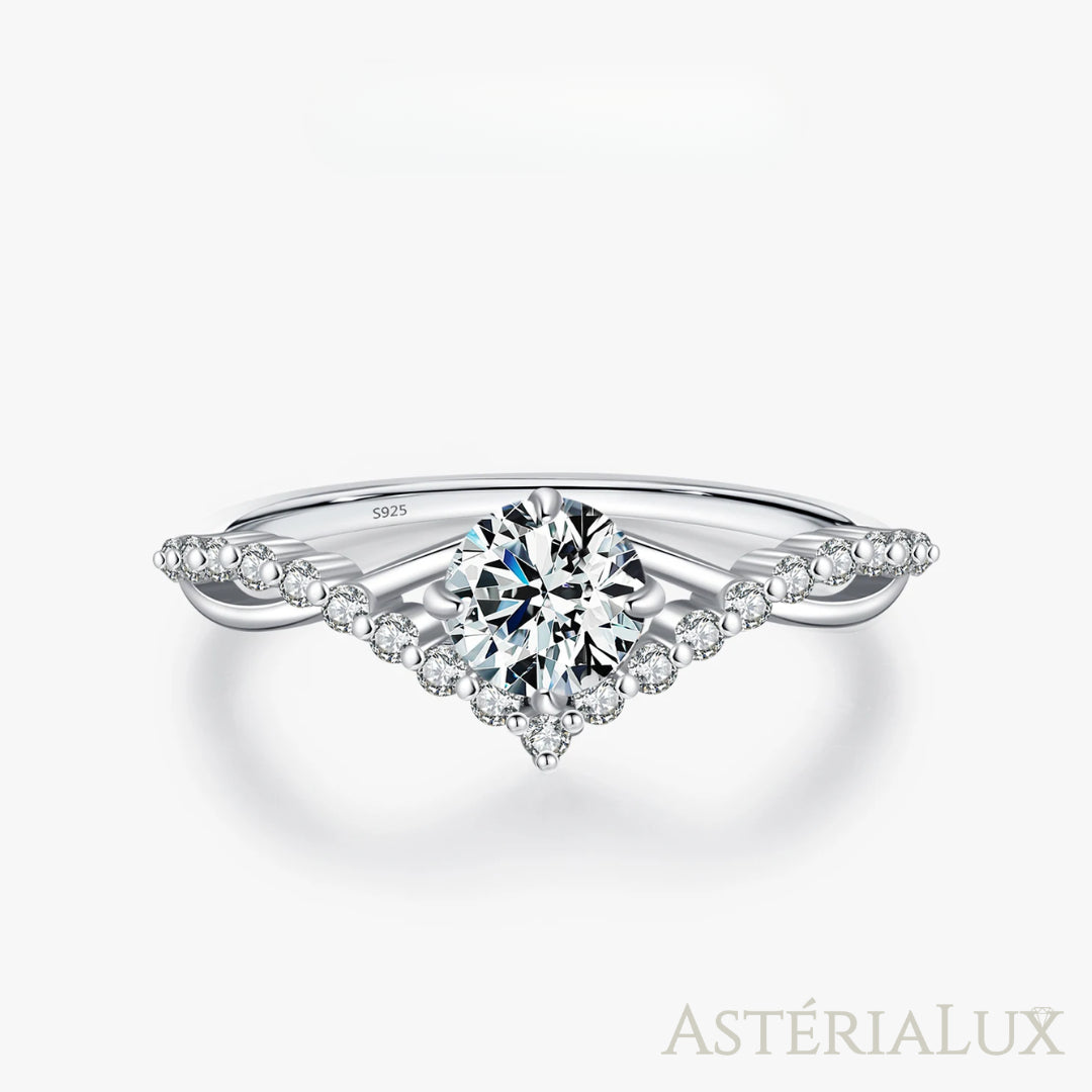 Anel Princesa Eterna com Moissanite em Prata 925