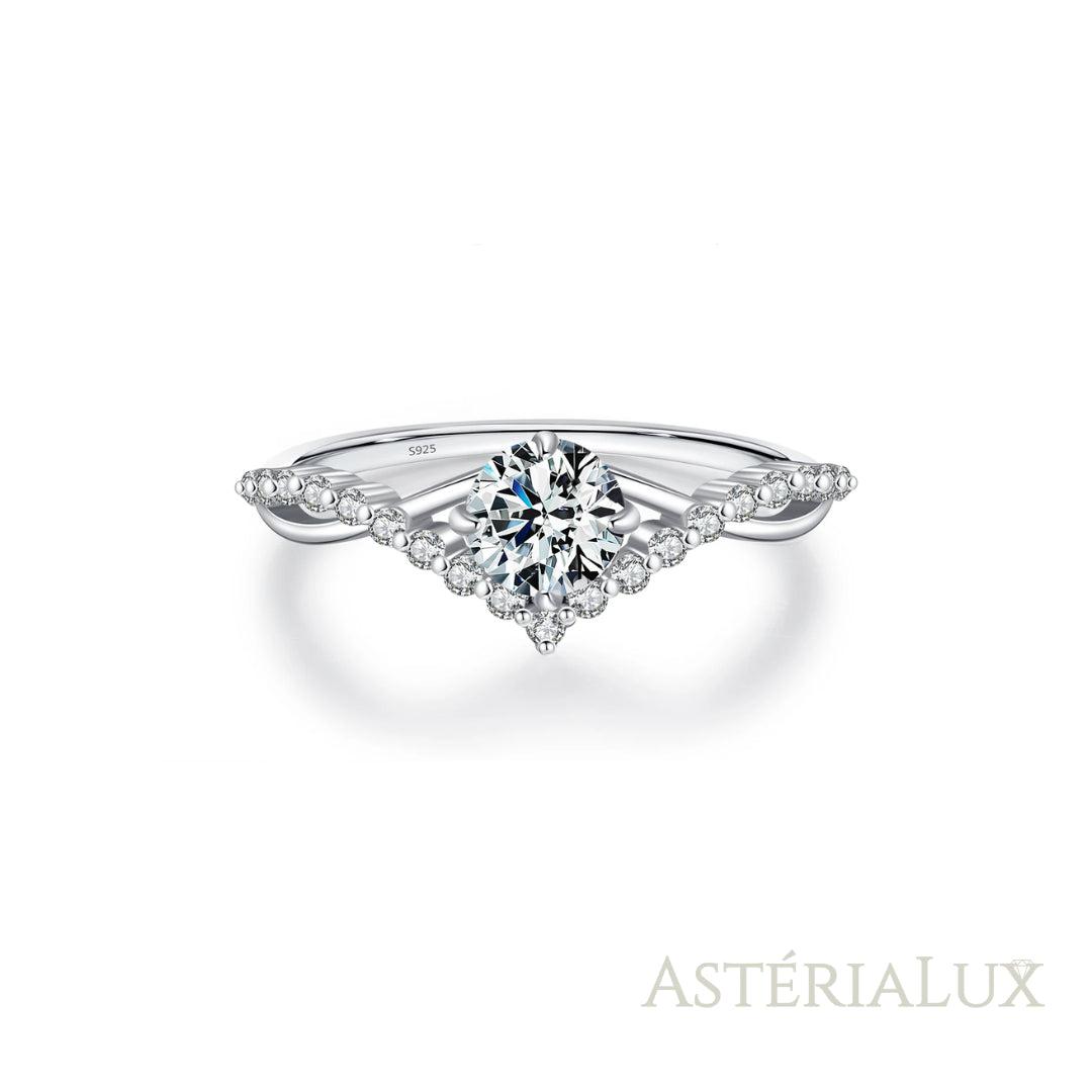Anel Princesa Eterna com Moissanite em Prata 925