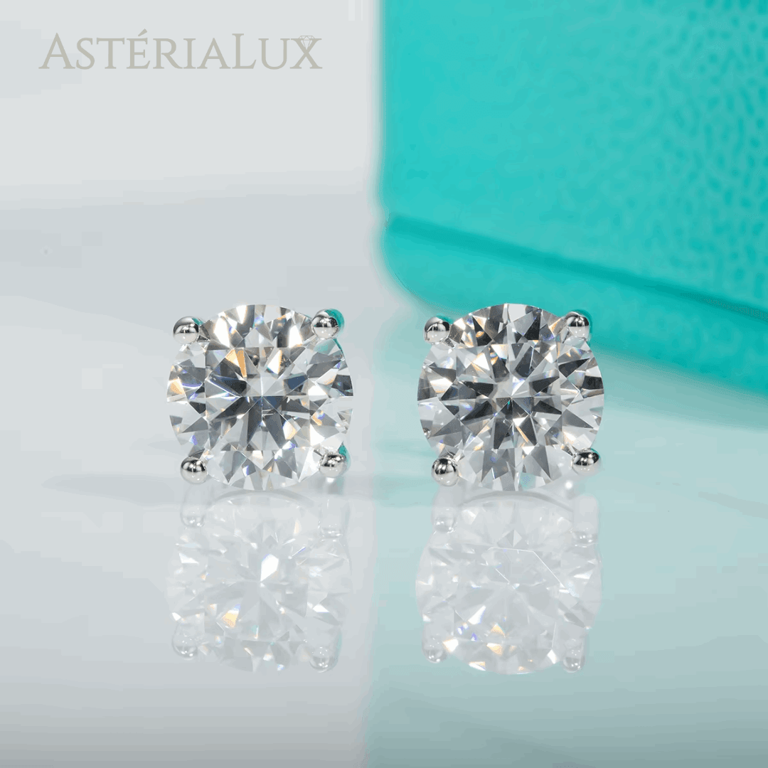 Brincos de Moissanite 2ct em Prata 925