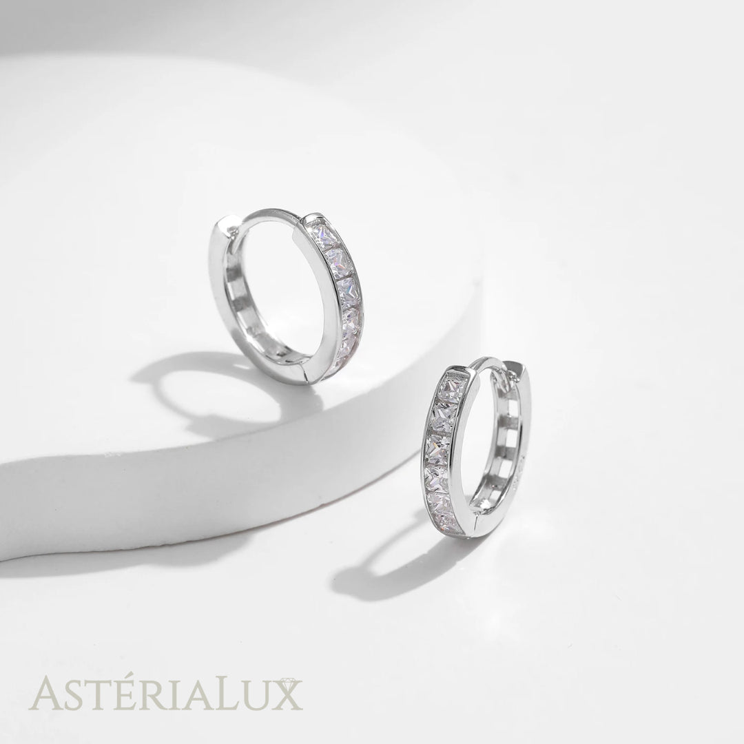 Brincos com Zircônia Cúbica em Prata 925