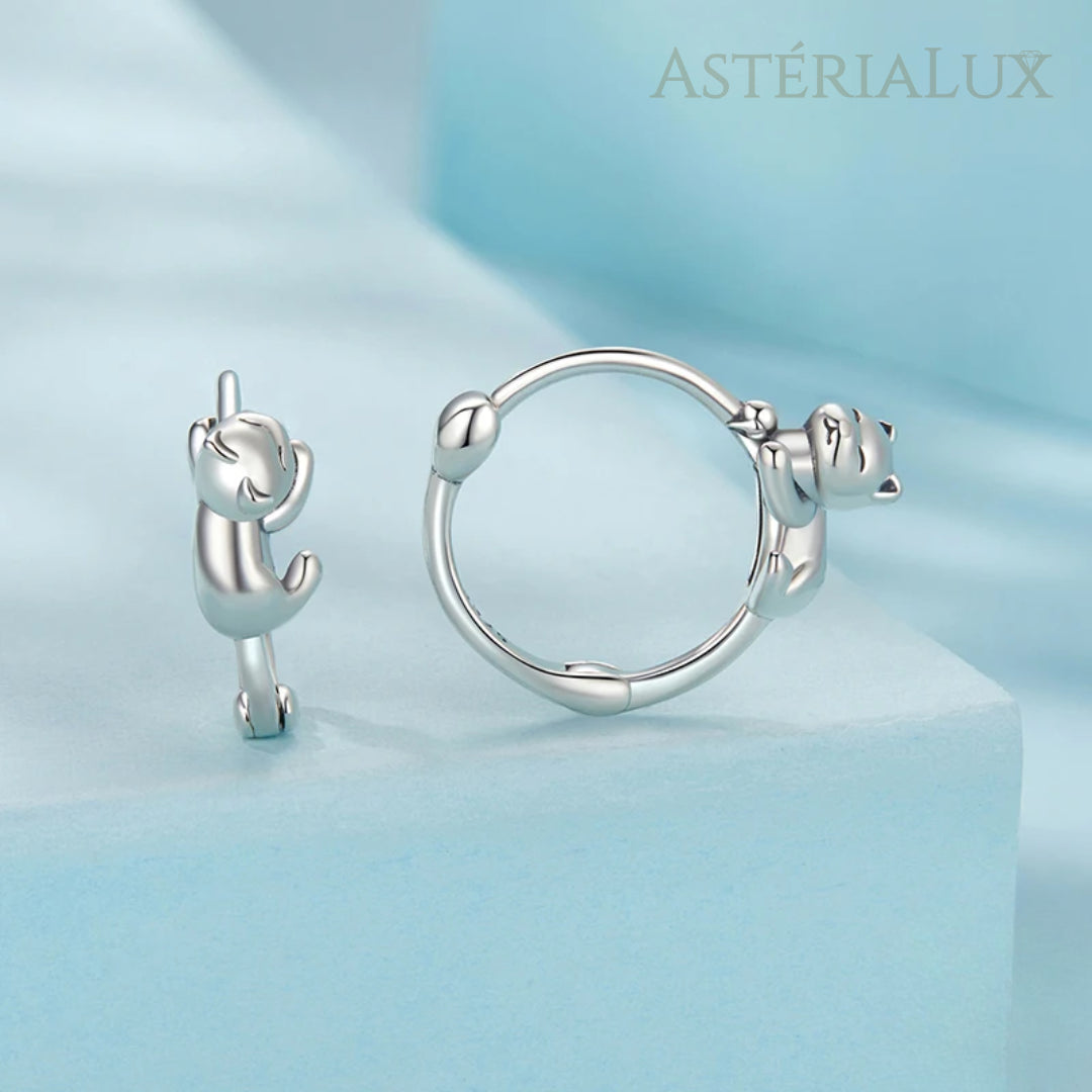 Brincos Abraço de Gato em Prata 925