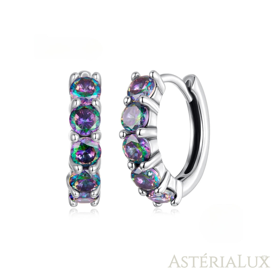 Brincos de Argola Lumina com Zircônias em Prata 925