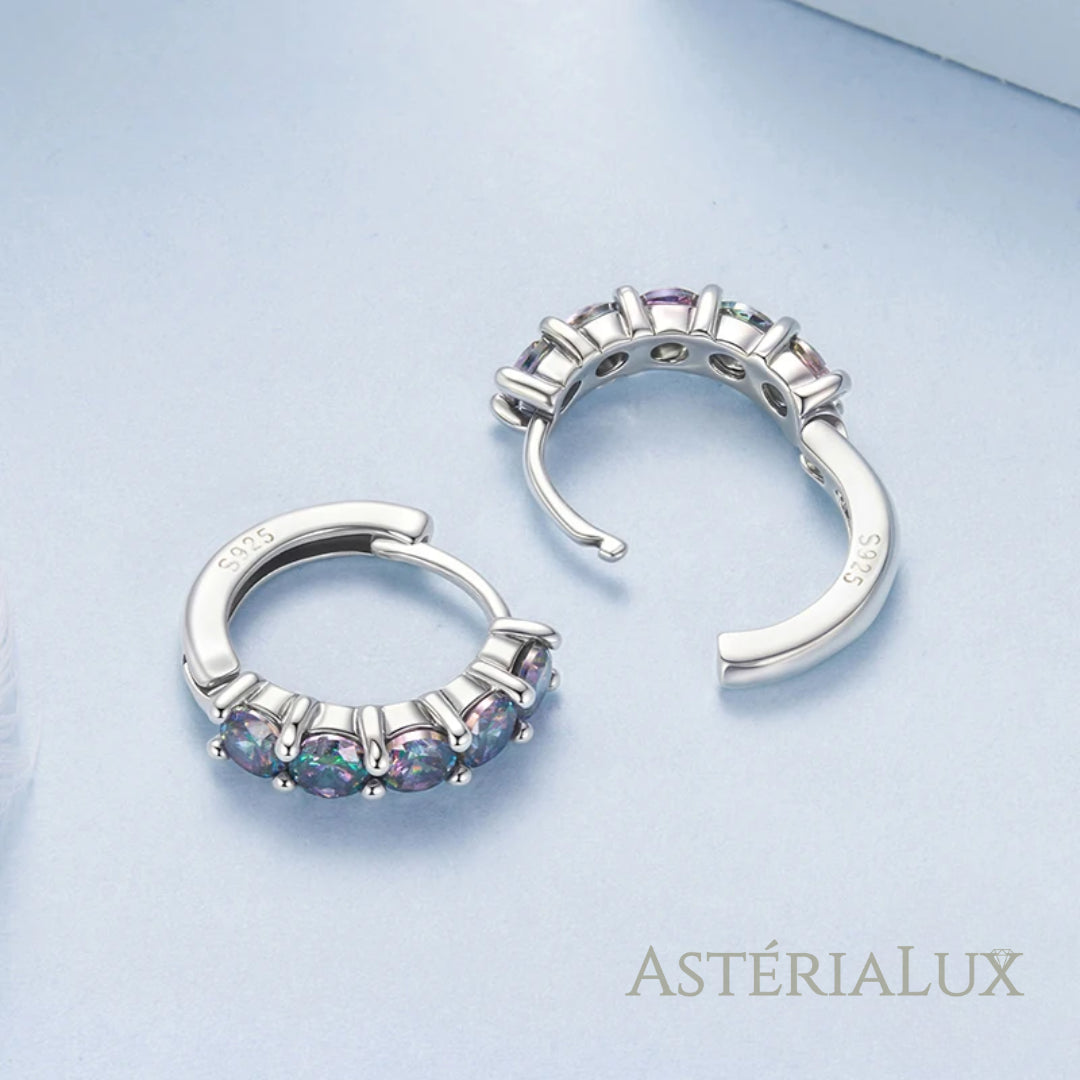 Brincos de Argola Lumina com Zircônias em Prata 925