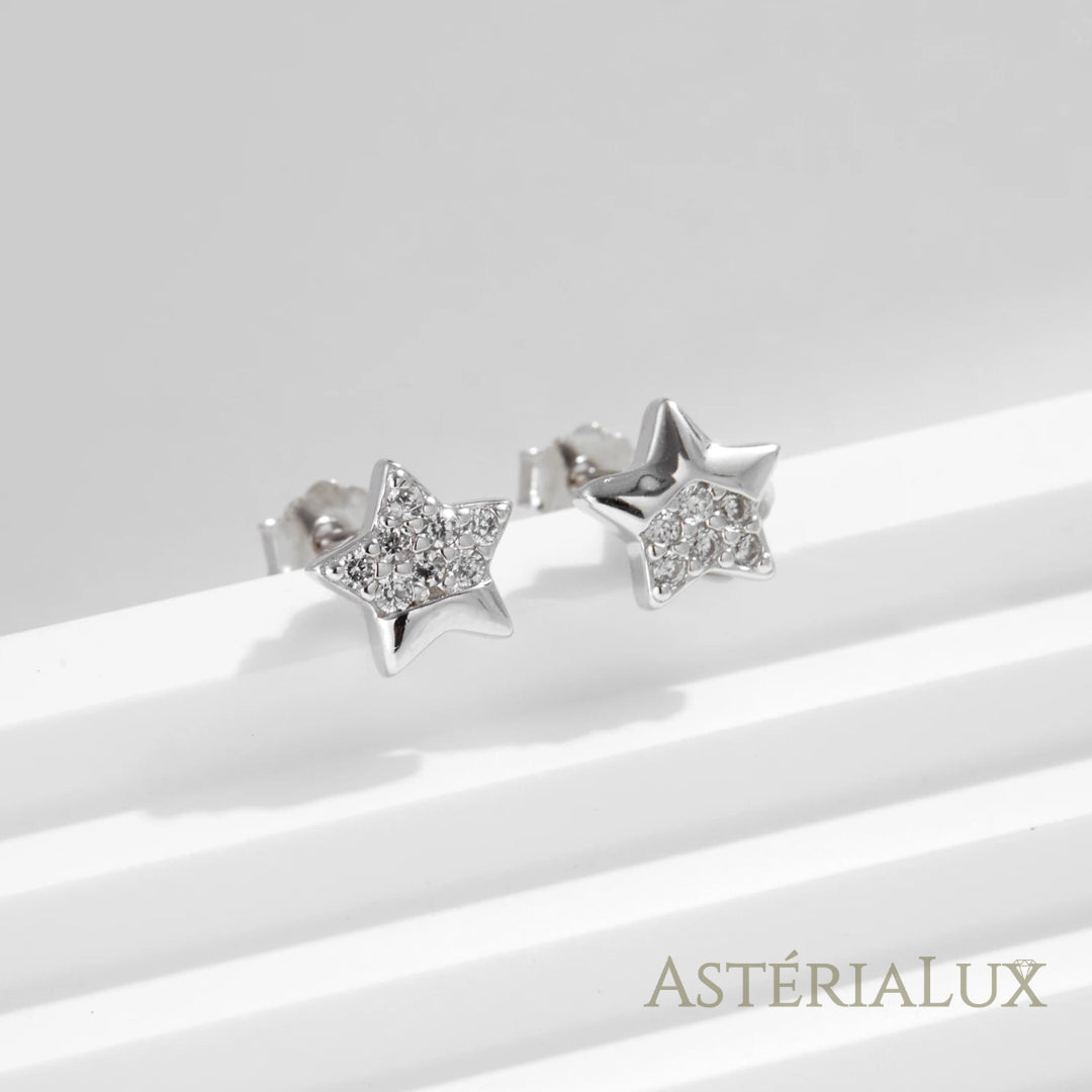 Brincos Estrela com Zircônia em Prata 925