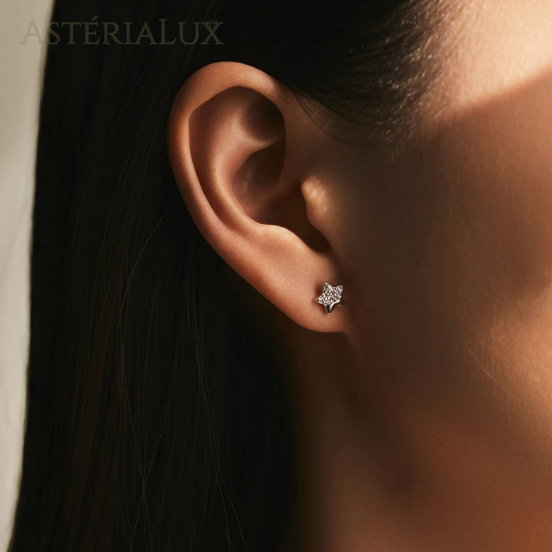Brincos Estrela com Zircônia em Prata 925